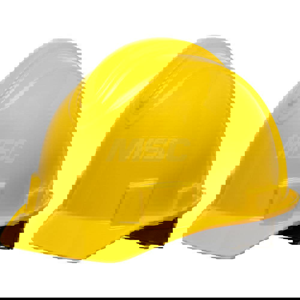 Hard Hat: Impact Resistant, Short Brim, Class E, 4-Point Suspension